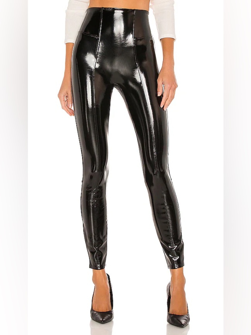 Spanx Faux Patent Leather Legging Size Large